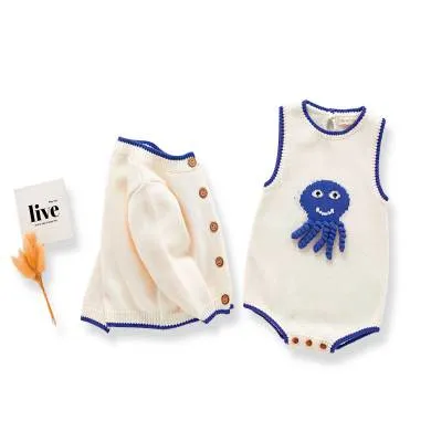 Conjunto bebé Pulpo azul